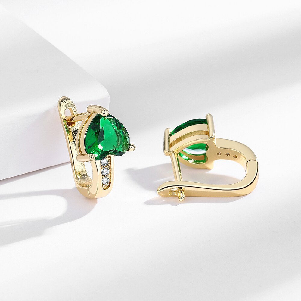 Loving Heart Zircon British Ear Clip Japanese and Korean Simple