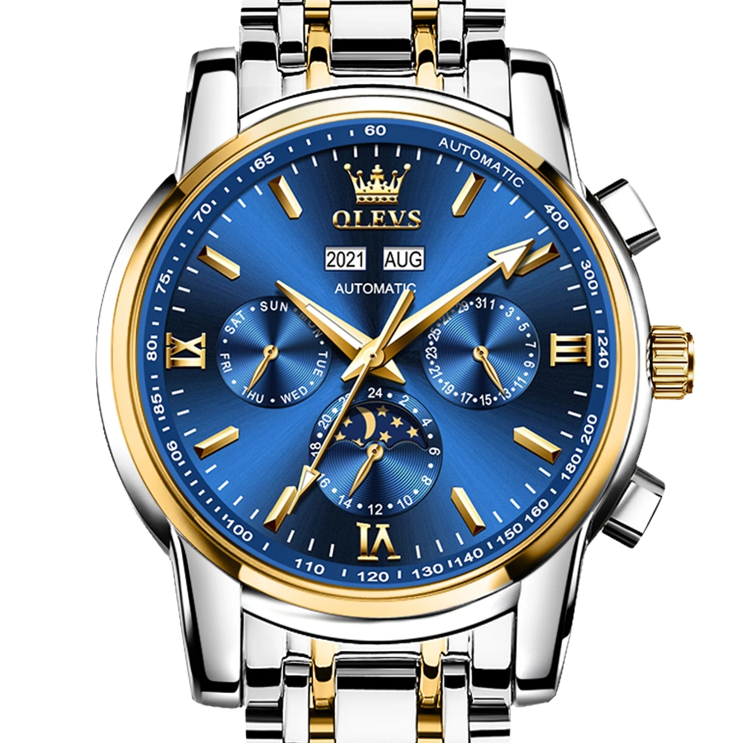 Automatic Couple Watches Set Casual Stainless Steel Waterproof His and Hers Wristwatch for Valentines Anniversary Wedding Romantic Chrismas Gifts, Luxury Watches Set of 2